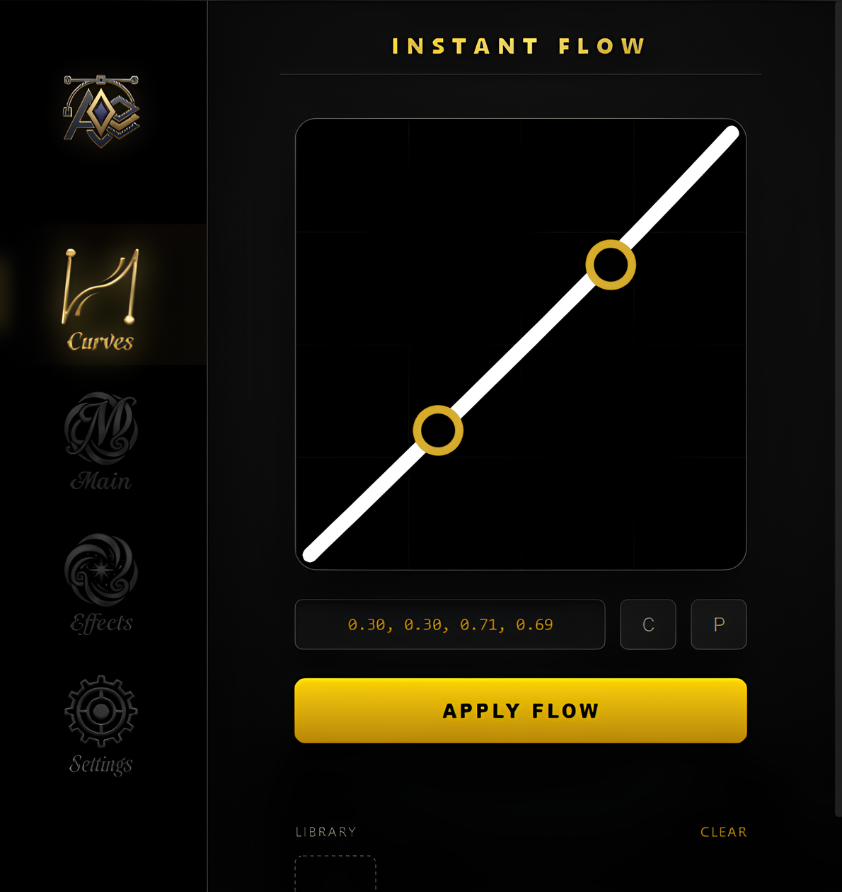 GoldFlow Main Menu